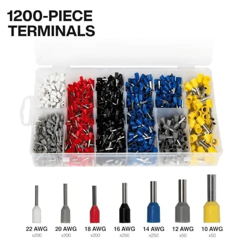 Klein Tools 34061 Ferrule Crimping Tool Set with Hex Crimper | Precision Ratcheting Hand Tool for Electrical Work thumbnail 3
