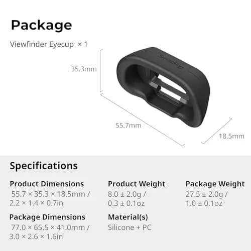 SMALLRIG Camera Viewfinder Eyecup for Sony Alpha 1/7/9 Series | Blocks Light, Enhances Viewing thumbnail 6