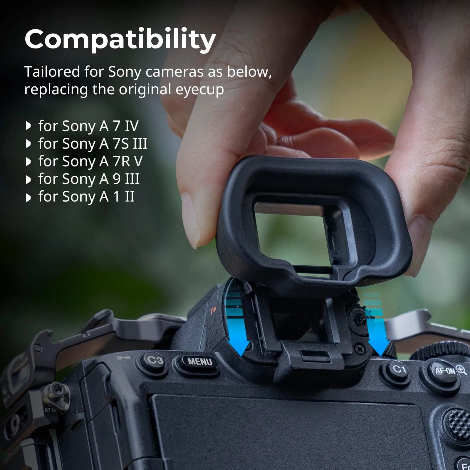 SMALLRIG Camera Viewfinder Eyecup for Sony Alpha 1/7/9 Series | Blocks Light, Enhances Viewing - view 2