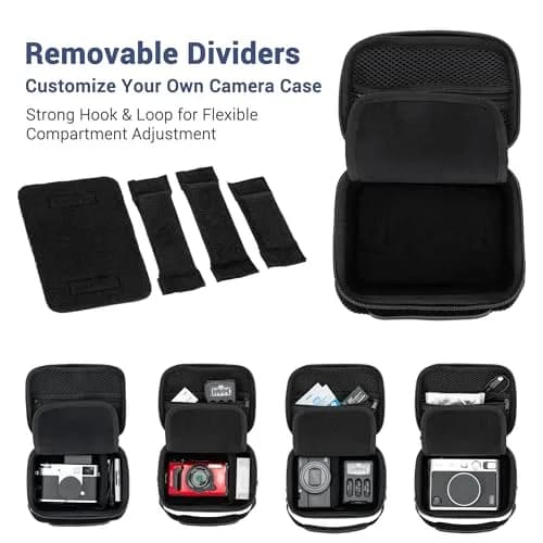 JJC Hard Shell Camera Case for DJI Action 6, GoPro Hero 13/12, Insta360 Cameras — Black, 17.7cm (7in) thumbnail 4