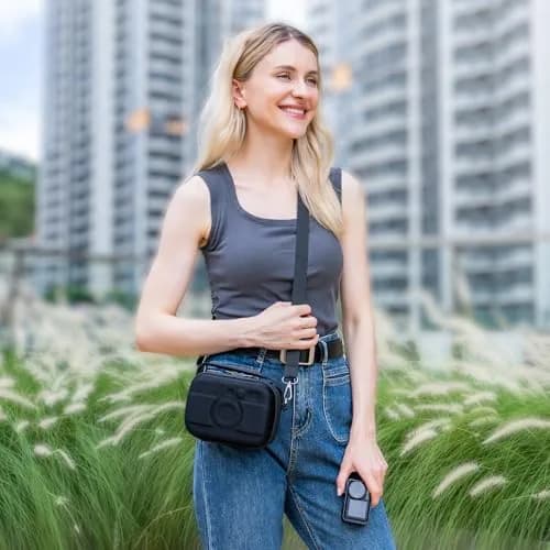 JJC Hard Shell Camera Case for DJI Action 6, GoPro Hero 13/12, Insta360 Cameras — Black, 17.7cm (7in) thumbnail 2