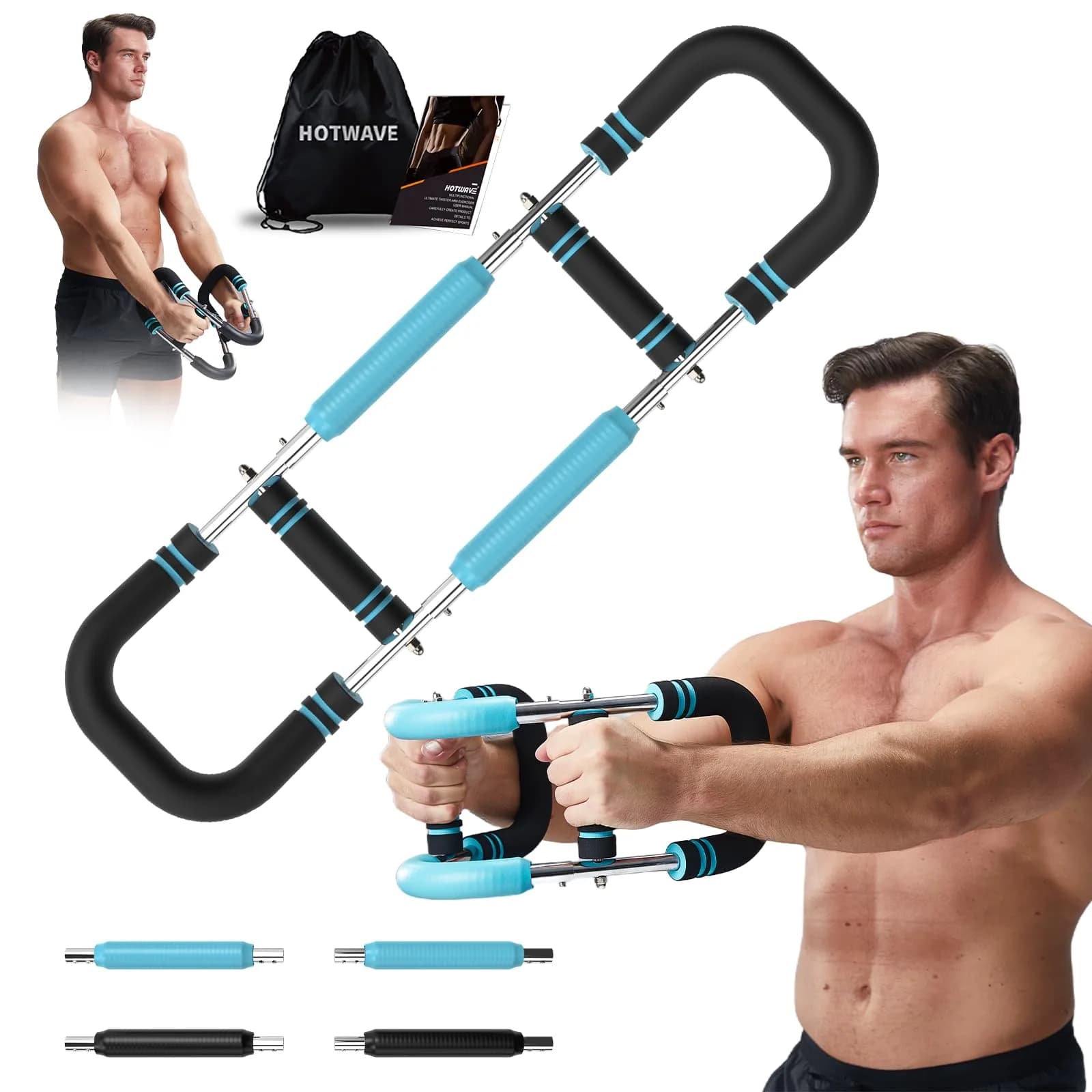 HOTWAVE Twister Arm Trainer 40-110 lbs | Portable Chest & Arm Workout Equipment for Men & Women - main product image