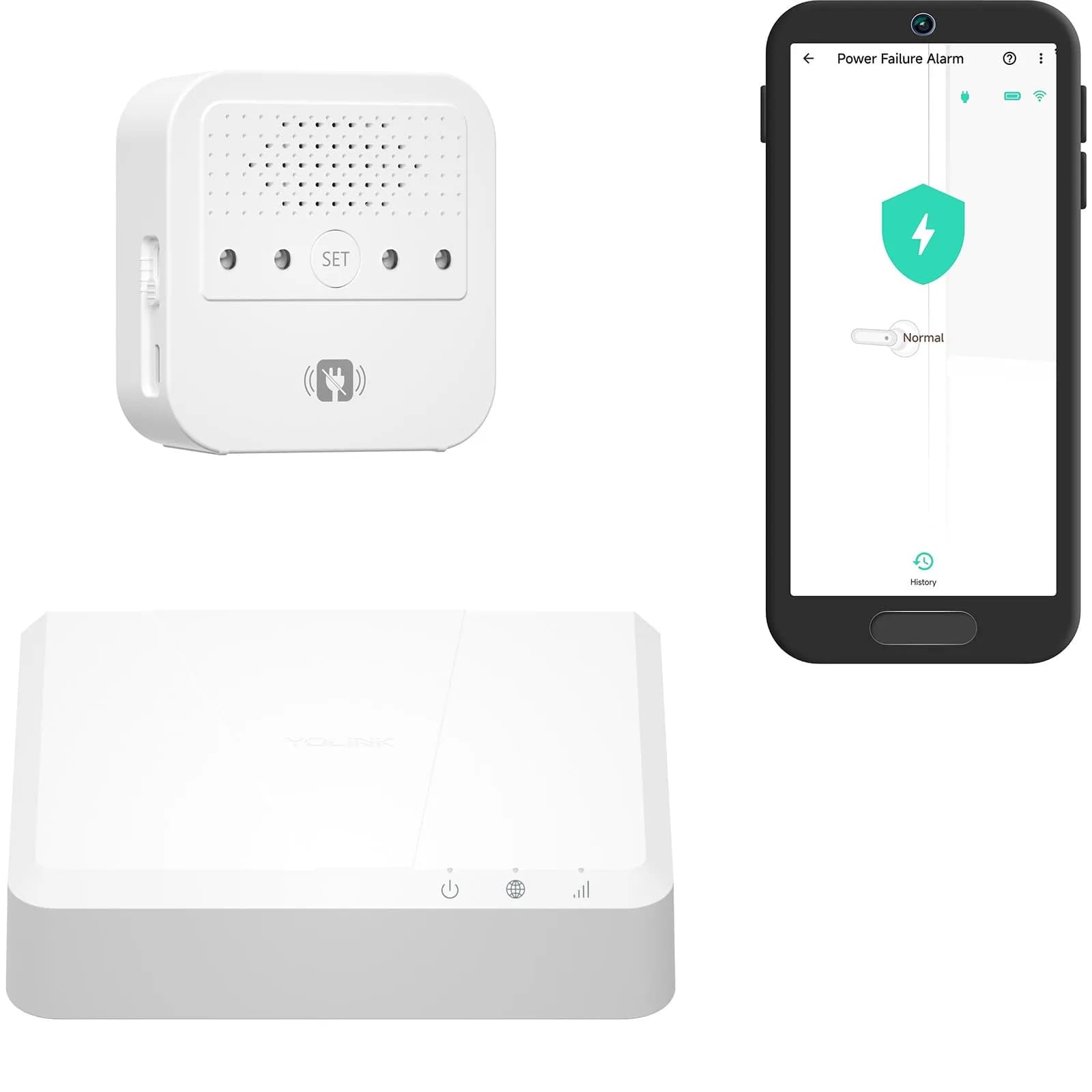 YoLink Smart Power Failure Alarm, YS7106 | Long-Range Wireless Power Outage Detection — gray