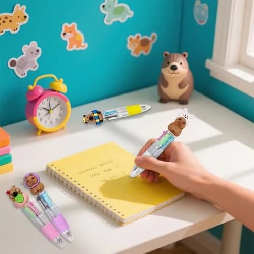 CZWZ 30Pcs Mini Multicolor Pens in One 4-in-1 Cute Pens Bulk | Fun Gift for Kids & Students thumbnail 5