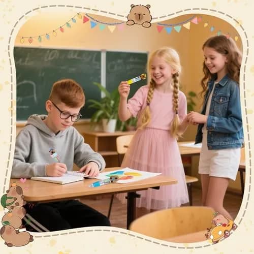 CZWZ 30Pcs Mini Multicolor Pens in One 4-in-1 Cute Pens Bulk | Fun Gift for Kids & Students thumbnail 7