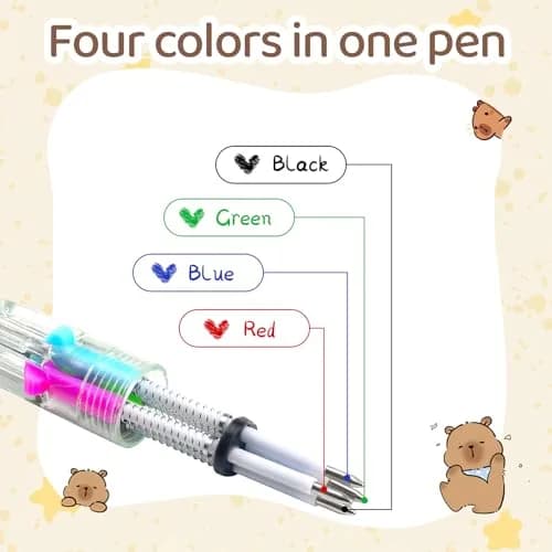 CZWZ 30Pcs Mini Multicolor Pens in One 4-in-1 Cute Pens Bulk | Fun Gift for Kids & Students thumbnail 3