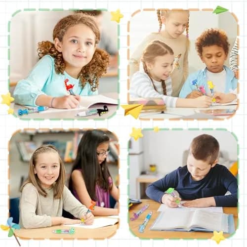 CZWZ 30Pcs Mini Multicolor Pens in One 4-in-1 for Kids | Dinosaur Design, Assorted Ink, Compact & Fun (70-120 chars) thumbnail 4