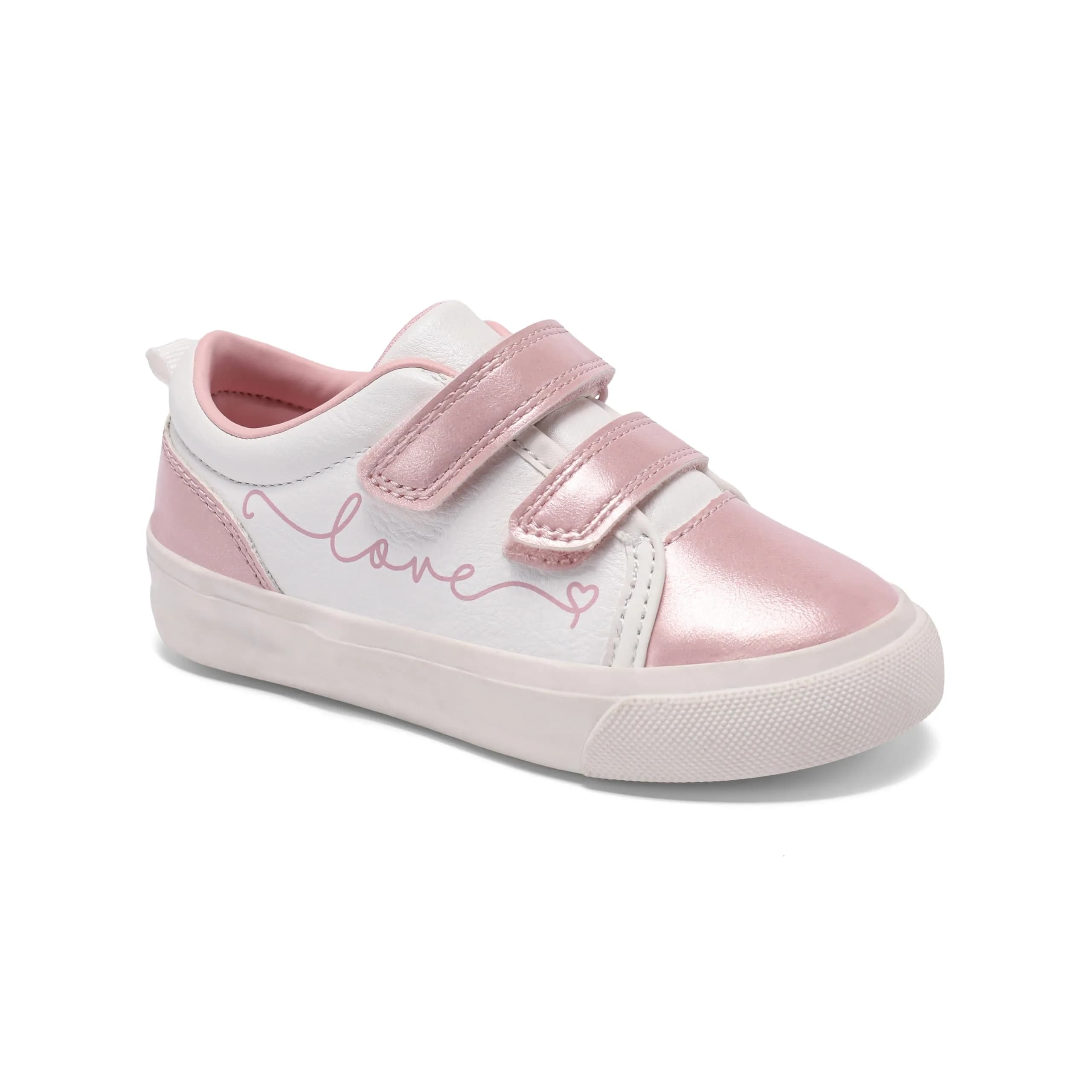 Carter's Flori White Multi Sneakers | Double Hook & Loop Closure, Low Top, Casual Style (10 in, US Little Kid)