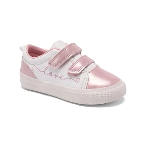 Carter's Flori White Multi Sneakers | Double Hook & Loop Closure, Low Top, Casual Style (10 in, US Little Kid) thumbnail 1