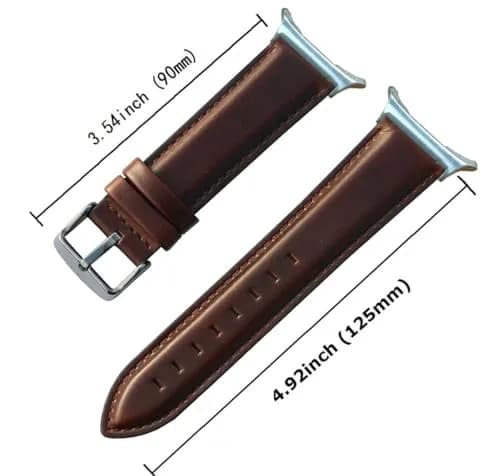 OTOPO Crocodile Pattern Leather Watch Band Compatible with Galaxy Watch 9/8/8 Classic 40mm 44mm 46mm, 2-Pack, Black+Brown thumbnail 3