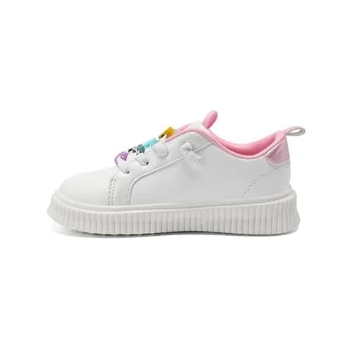 Carter's Tilsley White Sneakers for Girls | Playful Cartoon Design, Size 12 US thumbnail 2