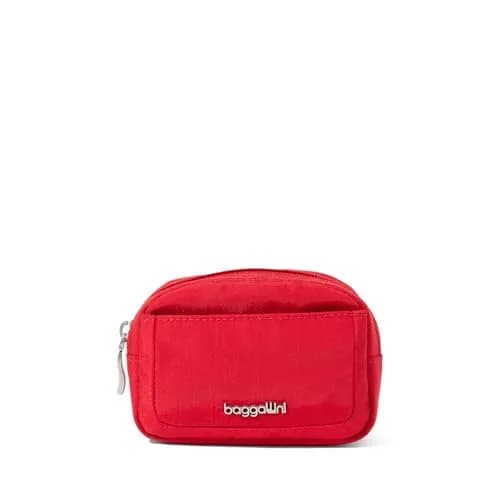 Baggallini Mini Cosmetic Pocket Scarlet 12 cm (4.9 in) x 8 cm (3.5 in) x 3 cm (1.5 in) | Lightweight Travel Makeup Organizer thumbnail 1