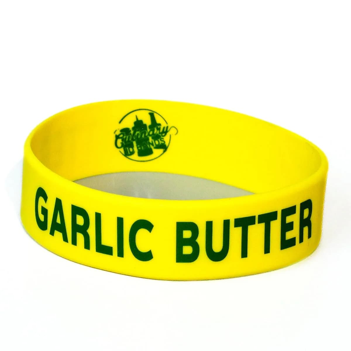 Culinary ID Bands Garlic Butter Silicone Label Band for 16, 20, and 24 oz | Durable, Stretchable, Green