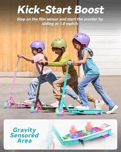 Gyroor KS2 Kids Electric Scooter 5 MPH 4in Wheels | LED Light-Up Wheels & Deck thumbnail 5
