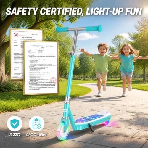 Gyroor KS2 Kids Electric Scooter 5 MPH 4in Wheels | LED Light-Up Wheels & Deck thumbnail 3