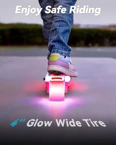 Gyroor KS2 Kids Electric Scooter Pink 5 MPH | LED Light-Up Wheels & Adjustable Handlebar thumbnail 5