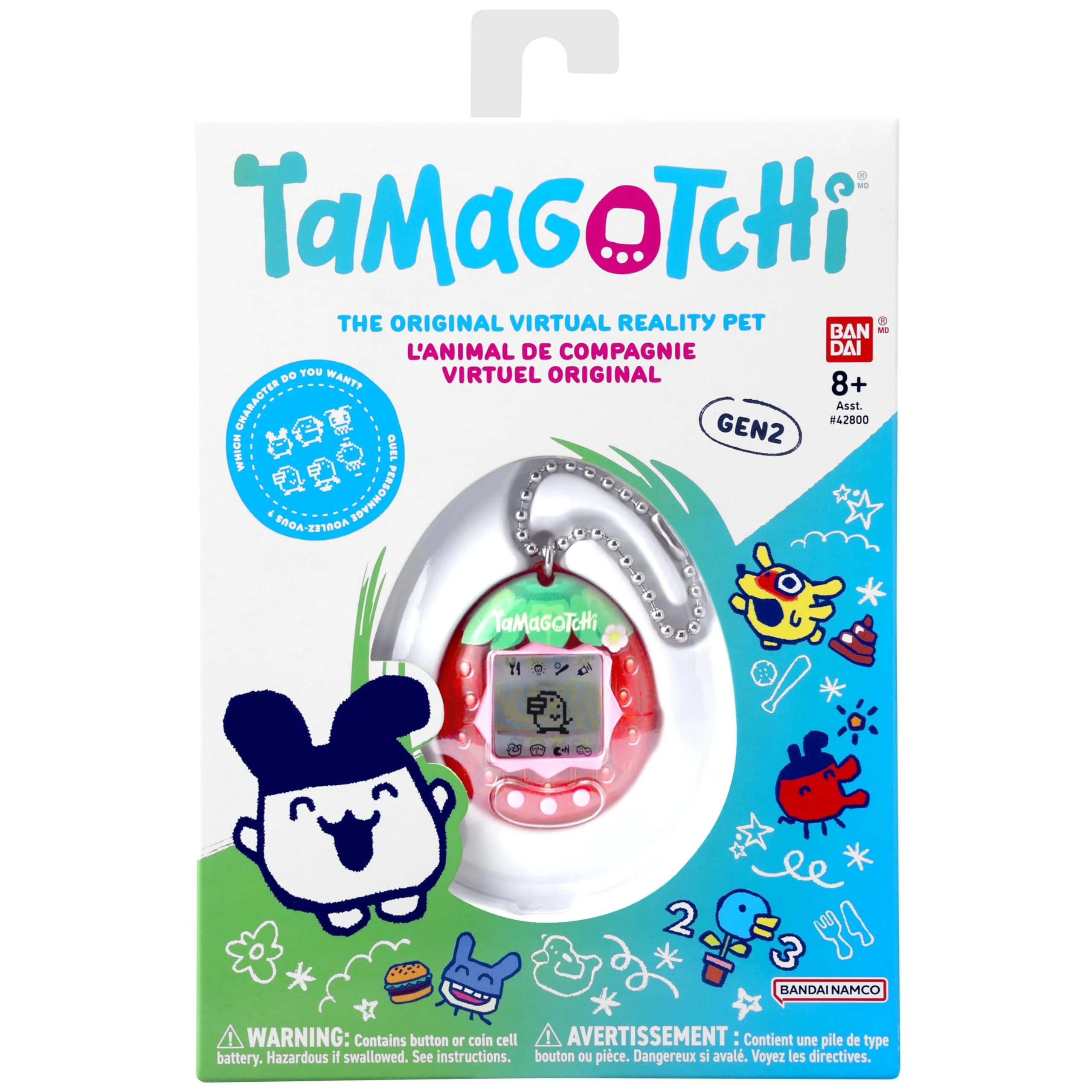 Tamagotchi Original Fresh Strawberry | Classic Digital Pet with Generation 2 Programming - view 4