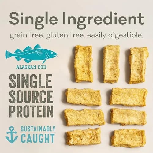 Polkadog Crunchy Alaskan Cod & Salmon Chip Dog Treats | Wild-Caught, Single-Ingredient, USA Made, 2.75oz (Variety 2Pk) thumbnail 4