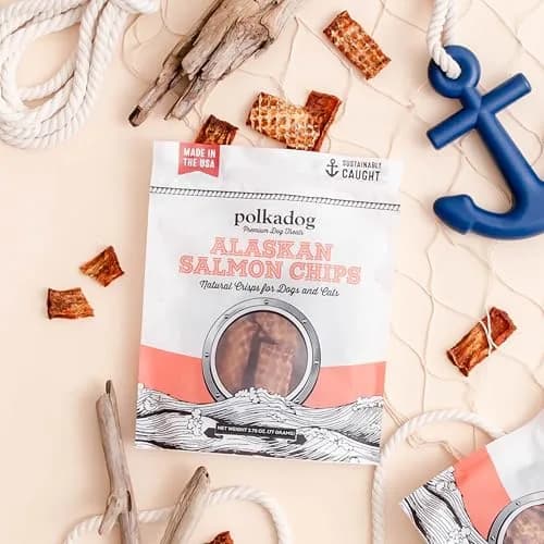 Polkadog Crunchy Alaskan Cod & Salmon Chip Dog Treats | Wild-Caught, Single-Ingredient, USA Made, 2.75oz (Variety 2Pk) thumbnail 9