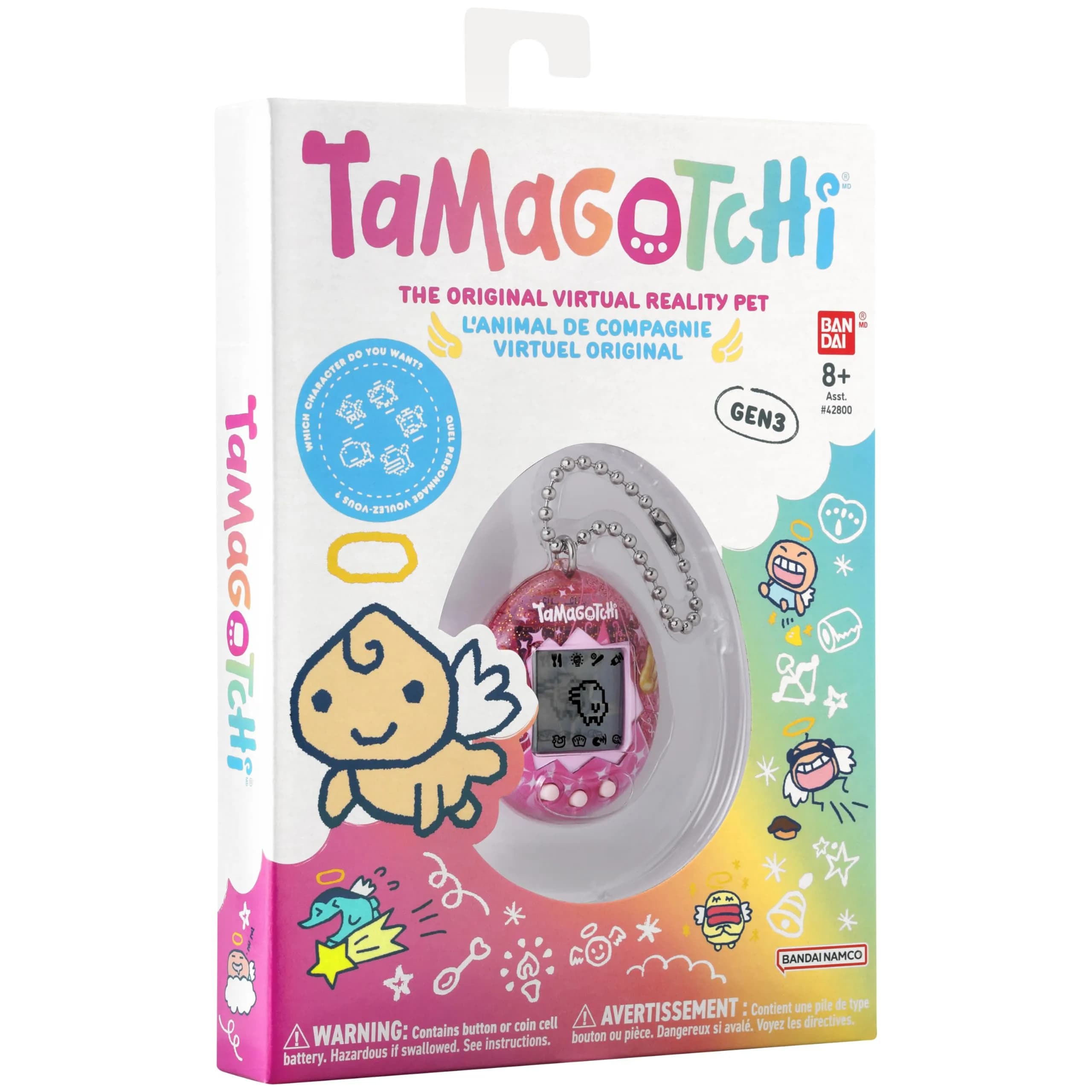 Tamagotchi Original Angel Dress Edition | Nostalgic Virtual Pet for Kids 8+ - view 6