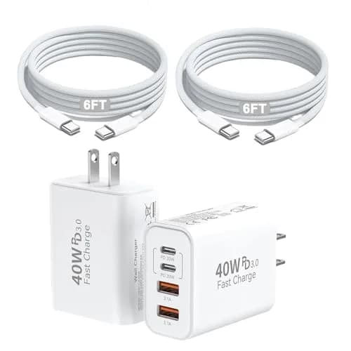 Dazana 40W MultiPort USB C Charger & 6FT Braided Cable | Fast Charging for iPhone & iPad thumbnail 1