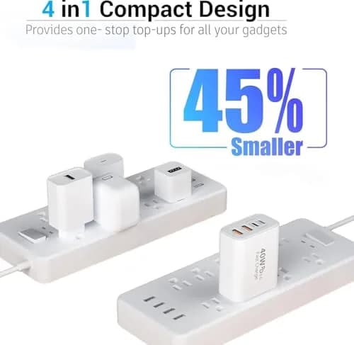 Dazana 40W MultiPort USB C Charger & 6FT Braided Cable | Fast Charging for iPhone & iPad thumbnail 6