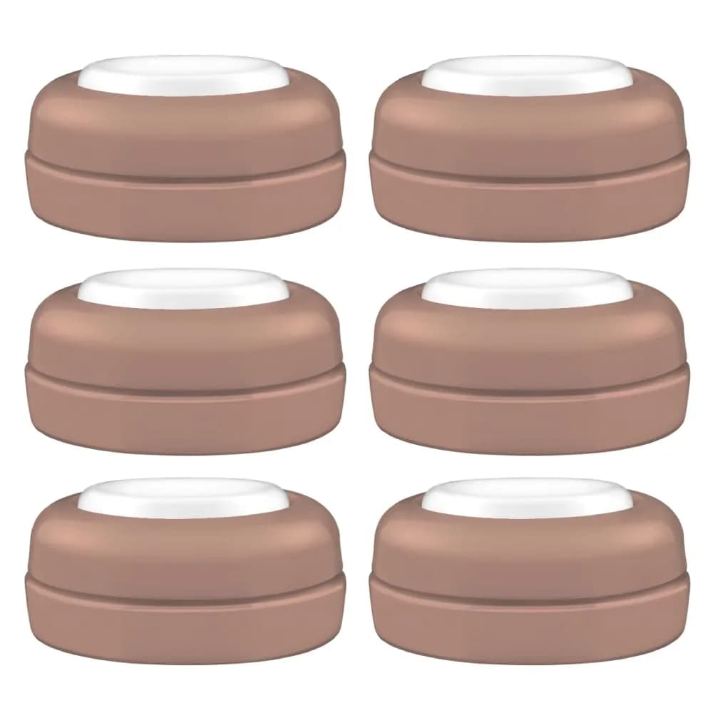 Maymom Screw Lids Travel Caps with Rewritable Sealing Disc for Avent Bottles 6 Count (Brown) | Leak-Proof & Travel-Friendly — Brown