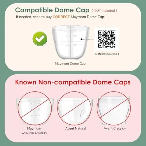 Maymom Screw Lids Travel Caps with Rewritable Sealing Disc for Avent Bottles 6 Count (Brown) | Leak-Proof & Travel-Friendly thumbnail 3
