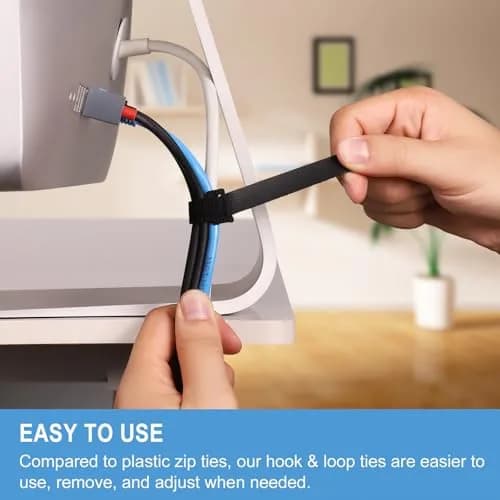 QTBLY Cable Ties 8 Inches | Reusable Nylon Straps for Indoor & Outdoor Use thumbnail 5