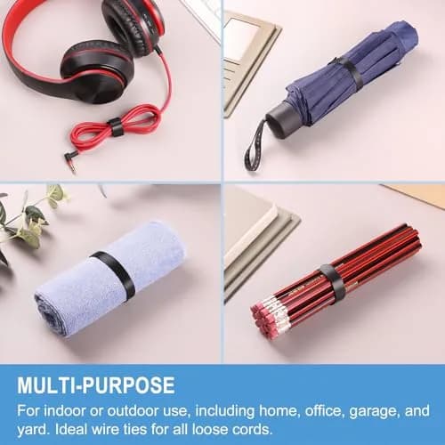 QTBLY Cable Ties 8 Inches | Reusable Nylon Straps for Indoor & Outdoor Use thumbnail 6