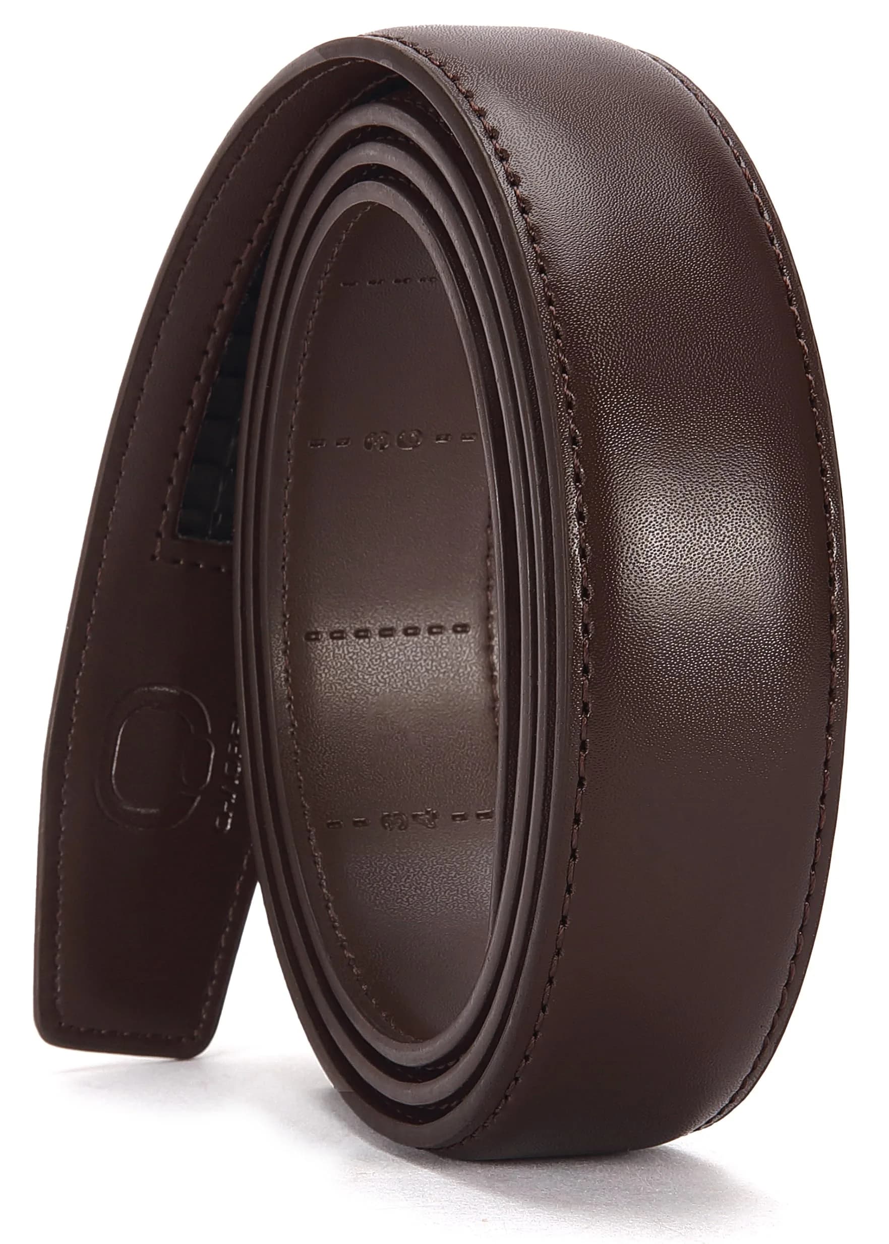 CHAOREN Ratchet Belt Replacement Strap 1 1/4" | Adjustable Leather Belt for Men — Dark Brown