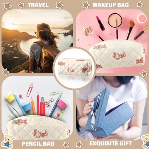 Sherr Cosmetic Case Beige | Lightweight & Travel Friendly (70-120 chars) thumbnail 5