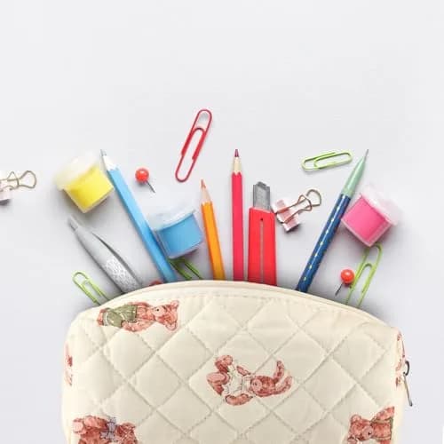 Sherr Cosmetic Case Beige | Lightweight & Travel Friendly (70-120 chars) thumbnail 6