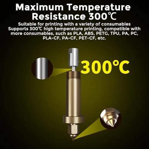 Comgrow Official Ender 5 Max Hotend Kit | Ceramic Heating Block, 300°C High Temp, 700mm/s High Flow thumbnail 6