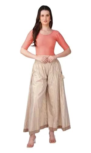 Fressia Fabrics Round Neck Pure Dobby Cotton Stretchable Elbow Sleeve Readymade Saree Blouse for Women Stylish XXL (208 Peach) | 110g Lightweight Fabric thumbnail 8
