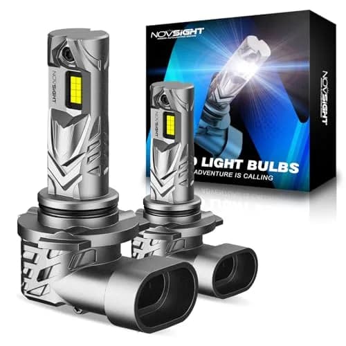 NOVSIGHT 9006 Bulbs 48000LM 600% Brightness | 1:1 Mini Fog Light Set 6500K White thumbnail 1