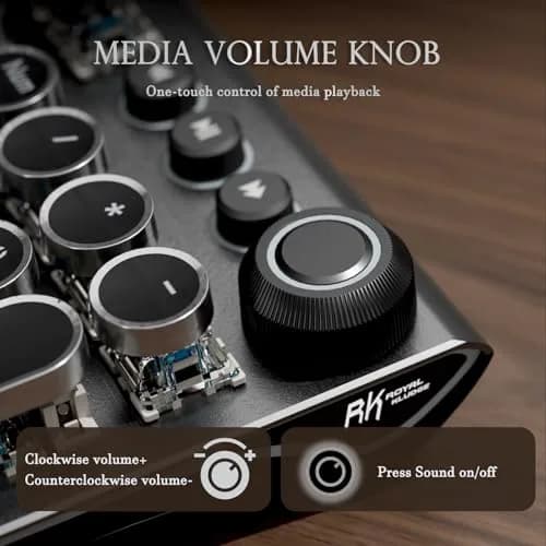 RK ROYAL KLUDGE X108 Typewriter Mechanical Keyboard 108 Keys RGB Backlit Shadow Black thumbnail 3