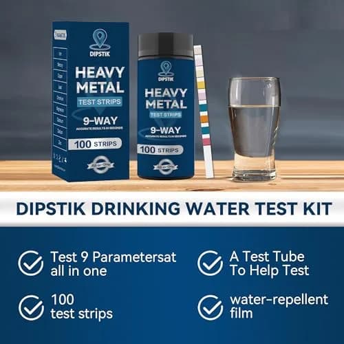 DIPSTIK 9 Way Heavy Metals Water Test Strips 100ct | Accurate Home Water Testing Kit for Iron, Mercury, Lead & More thumbnail 5