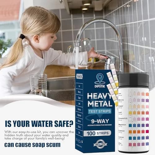 DIPSTIK 9 Way Heavy Metals Water Test Strips 100ct | Accurate Home Water Testing Kit for Iron, Mercury, Lead & More thumbnail 6