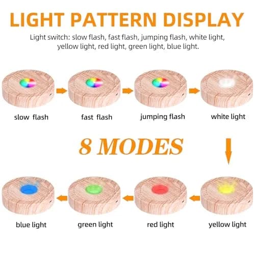 EUSTUMA Rotating LED Display Base Colorful Light Crystal Stand | Suitable for Glass Art & Holiday Decor thumbnail 2