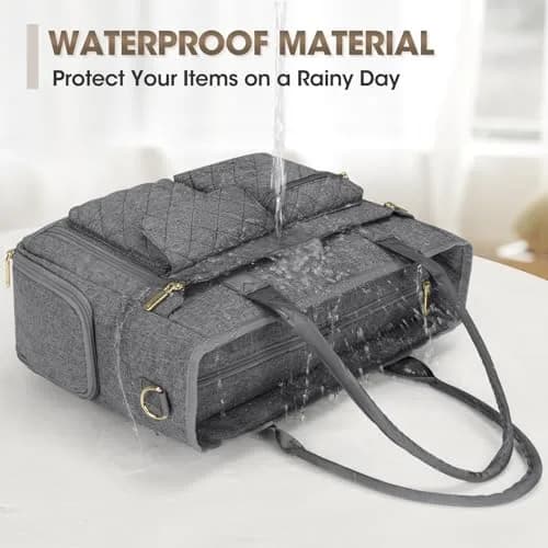 RAINSMORE Teacher Tote Bag with Lunch Compartment for Women | 15.6 inch Laptop & Insulated Side Pockets thumbnail 8