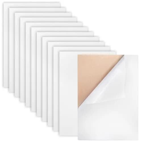 Caydo 12PCS White Self Adhesive Felt Sheets 21 cm x 30 cm (A4 Size) | Premium Velvet Texture with Strong Peel & Stick Backing thumbnail 1