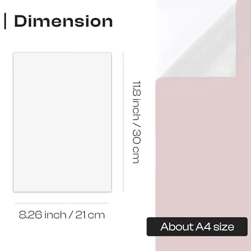 Caydo 12PCS White Self Adhesive Felt Sheets 21 cm x 30 cm (A4 Size) | Premium Velvet Texture with Strong Peel & Stick Backing thumbnail 2
