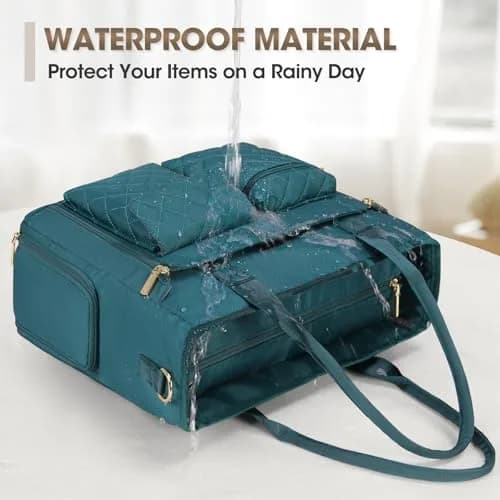 RAINSMORE Teacher Tote Bag with Lunch Compartment for Women | 15.6 inch Laptop, Water-Resistant, Multi-Pocket thumbnail 8