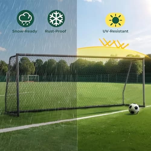 MOPHOTO 18.5x6.5ft Soccer Goals | Heavy-Duty Aluminum, Professional Training for Youth & Adults thumbnail 4