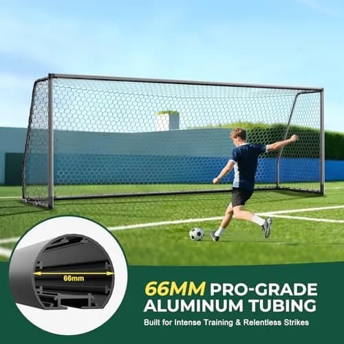 MOPHOTO 18.5x6.5ft Soccer Goals | Heavy-Duty Aluminum, Professional Training for Youth & Adults thumbnail 2