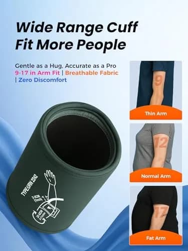 WAMELPRI Blood Pressure Monitor with 4.5-Inch LED Screen | Accurate Daily Health Tracking thumbnail 7