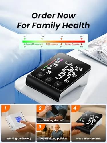 WAMELPRI Blood Pressure Monitor with 4.5-Inch LED Screen | Accurate Daily Health Tracking thumbnail 8