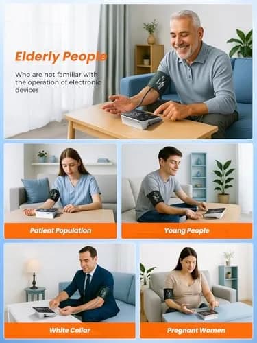 WAMELPRI Blood Pressure Monitor with 4.5-Inch LED Screen | Accurate Daily Health Tracking thumbnail 9