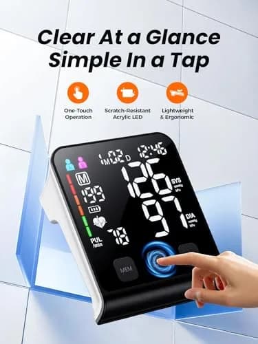 WAMELPRI Blood Pressure Monitor with 4.5-Inch LED Screen | Accurate Daily Health Tracking thumbnail 2